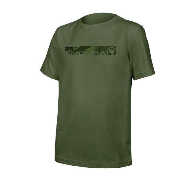 Kid's One Clan Organic Tee Camo - Olive Green