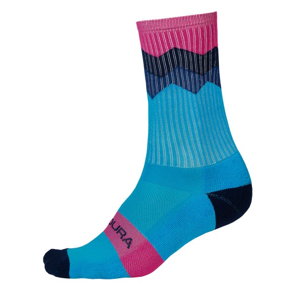 Men's Jagged Sock - Electric Blue